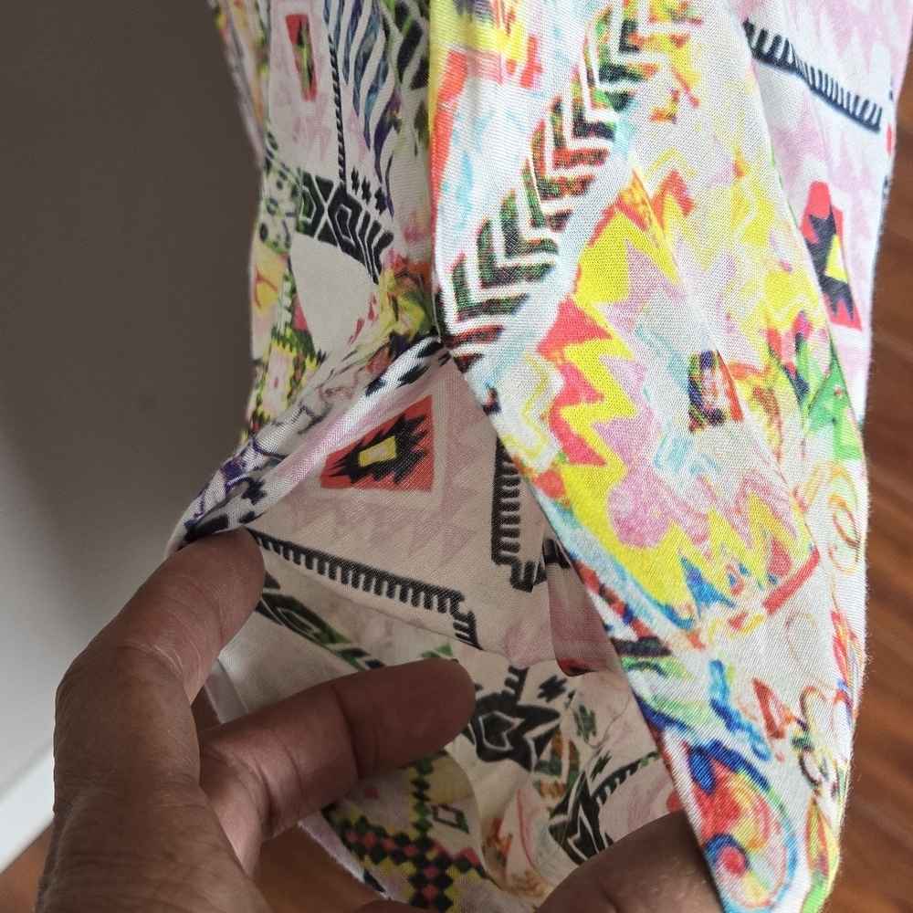 Tolani Boho Multicolor Patchwork Print Sleeveless… - image 5